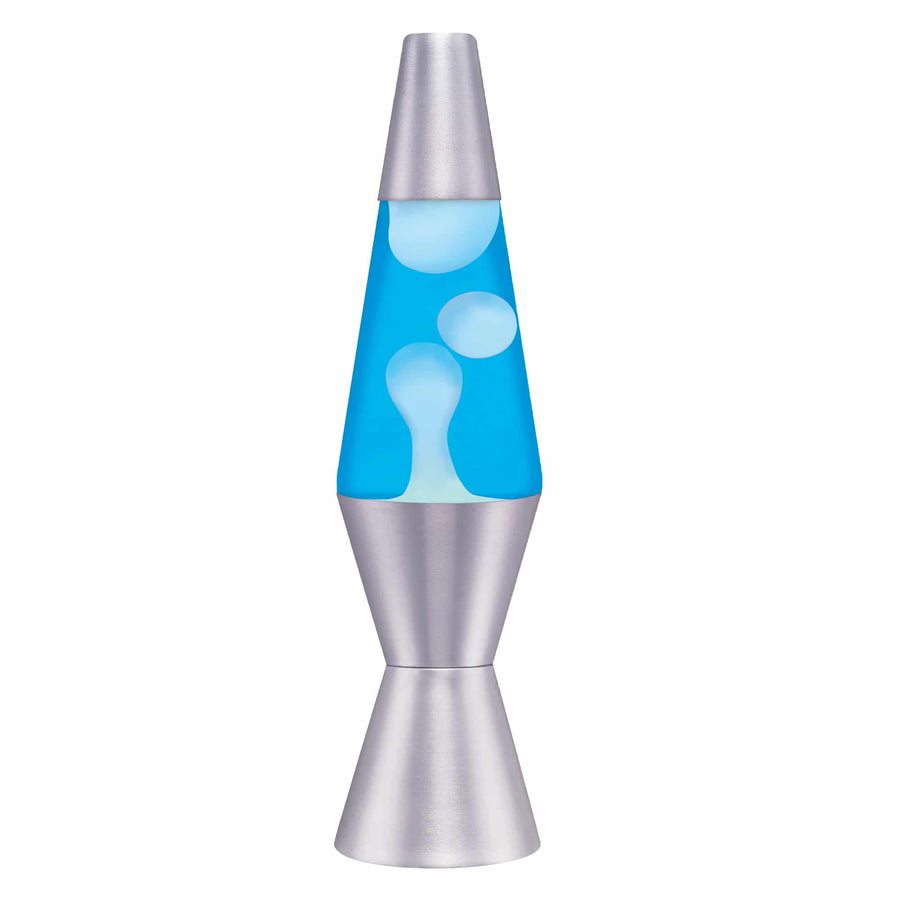 11.5" LAVA LAMP - WHITE/BLUE/SILVER Collection