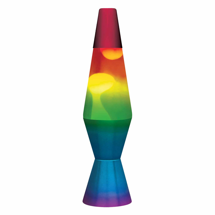 11.5" LAVA LAMP RAINBOW - WHITE/TRICOLOR Collection