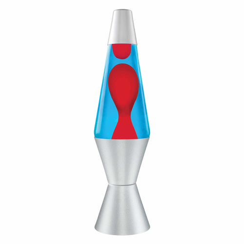 14.5" LAVA� Lamp - red wax, blue liquid, silver base and cap